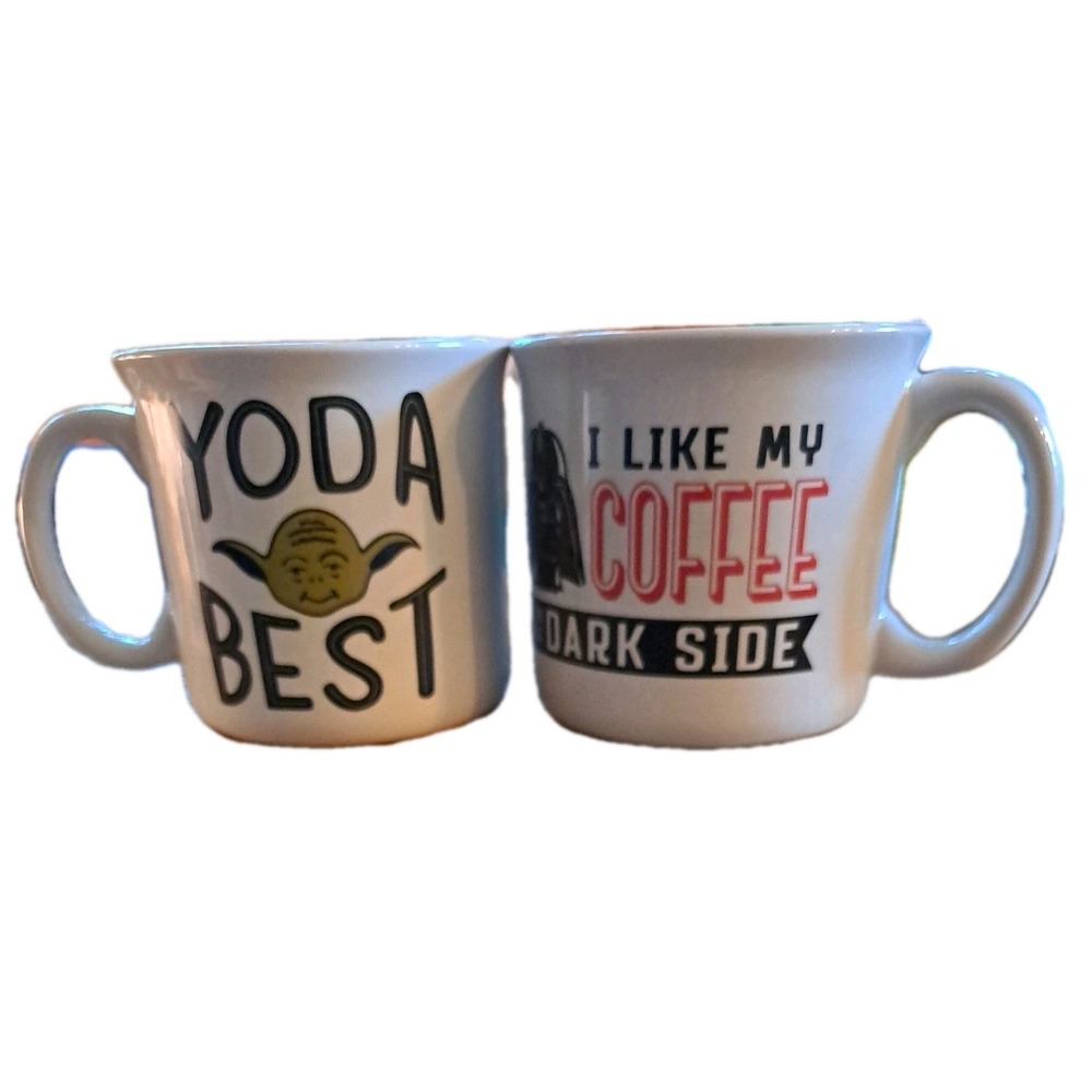 Star Wars Darth Vader/ YODA Large Coffee Mug 18 oz Set Of 2